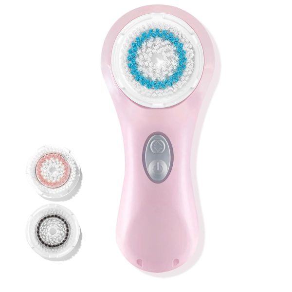 Sonic Facial Cleansing Brush System - Waterproof, Wireless Charging, Smart Face Cleansing Brush- Skin Cleaning, Exfoliating, Pore Minimizing - Suitable for All Skin Types, Pink